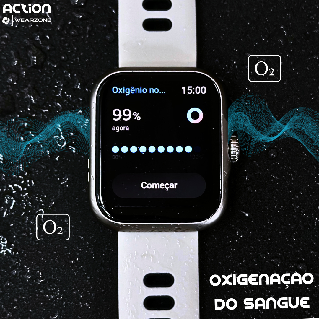 Smartwatch Esportivo, À Prova D'Água, GPS Integrado e 7 Dias de Bateria