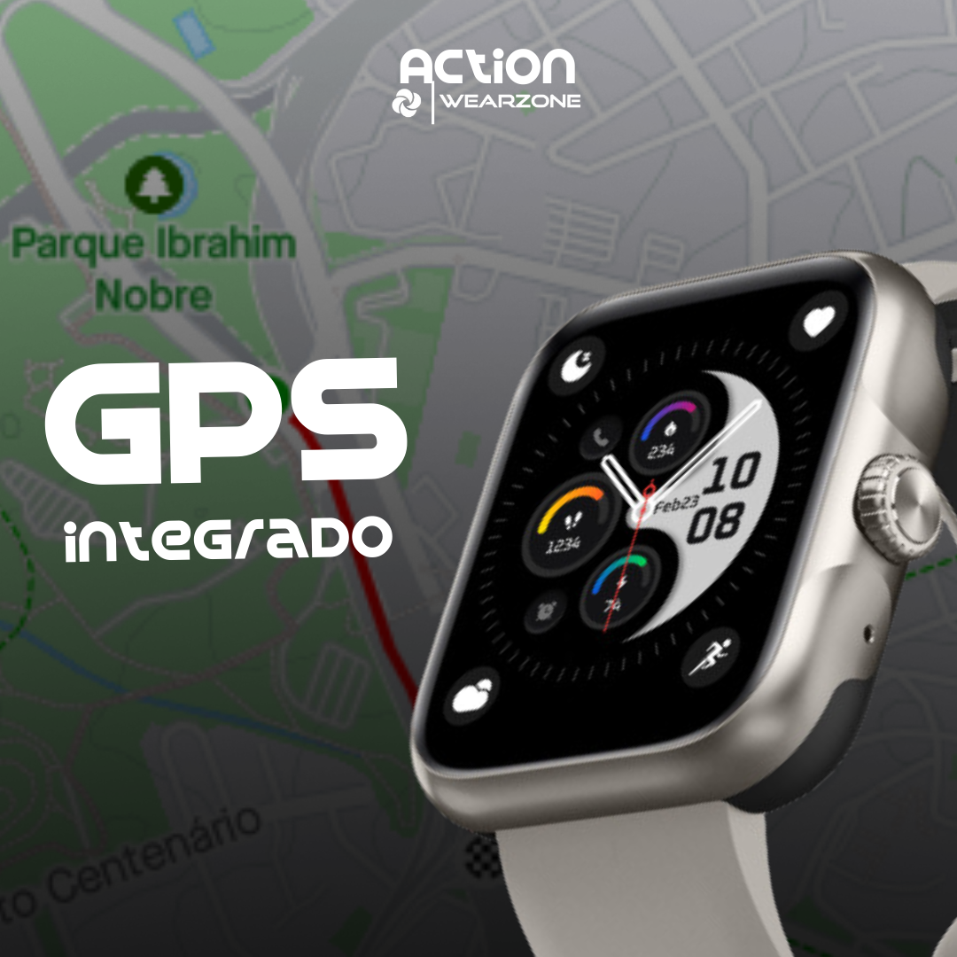 Smartwatch Esportivo, À Prova D'Água, GPS Integrado e 7 Dias de Bateria