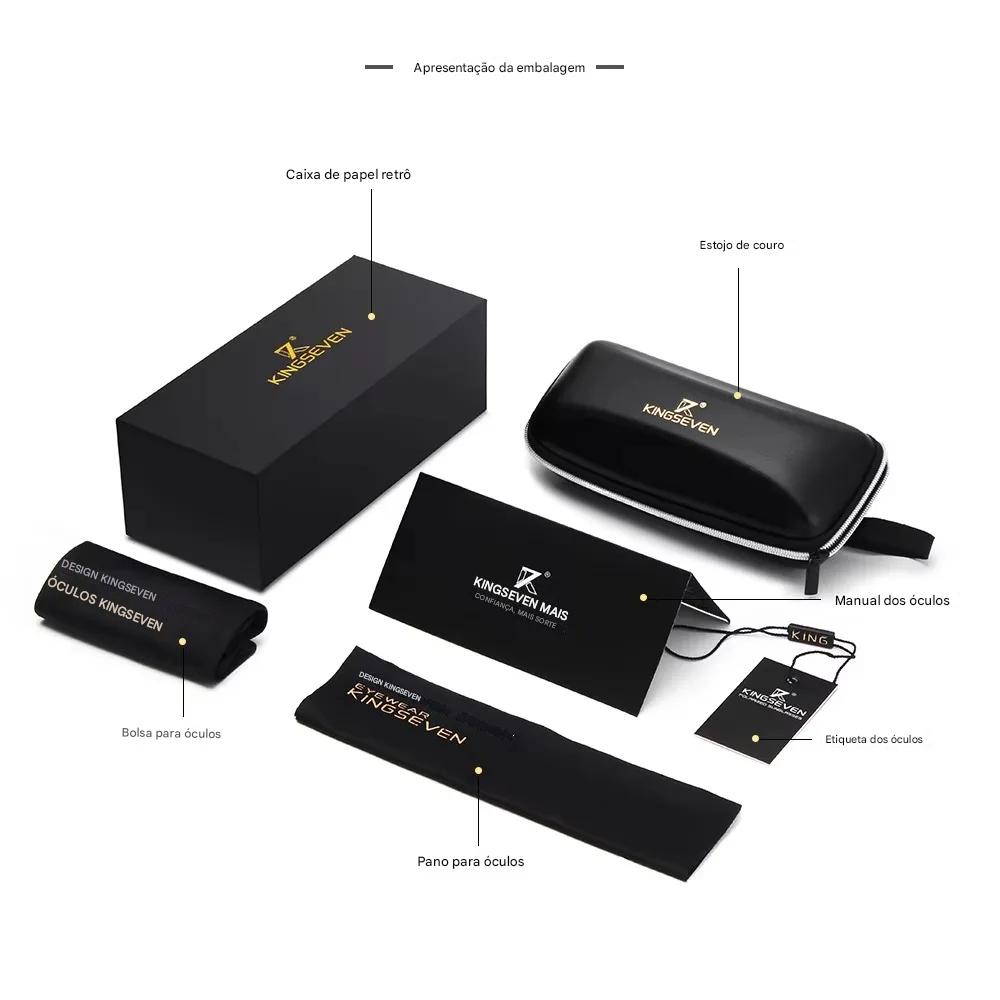 Óculos de Sol KINGSEVEN Steampunk Redondo – Polarizado UV400 Retro Unissex