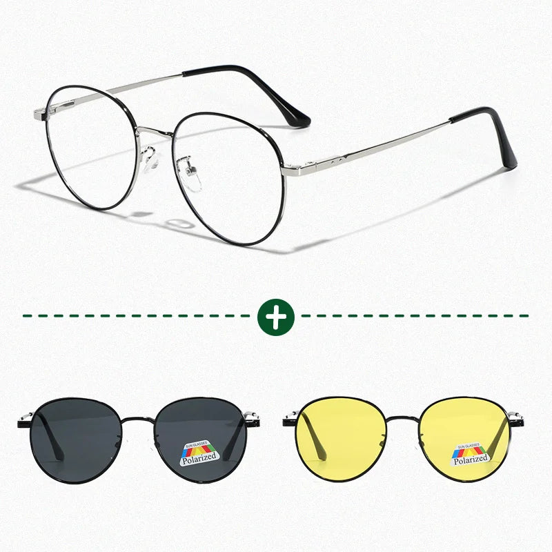 Óculos MagVision 3 em 1™ - Armação com Clip Magnético (Aceita lentes de Grau)