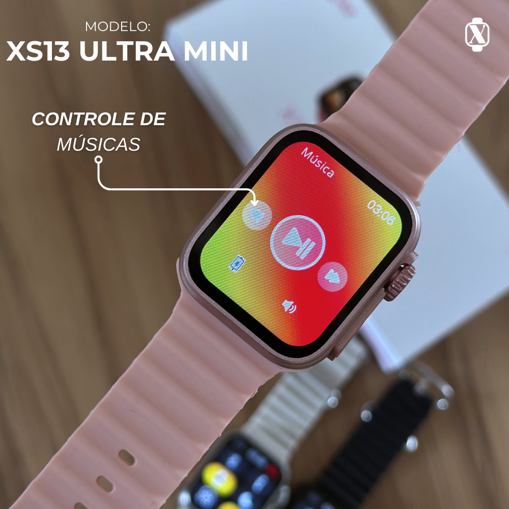 XS13 UltraMini 44mm - Smartwatch 2ª Geração, Compacto e Eficiente