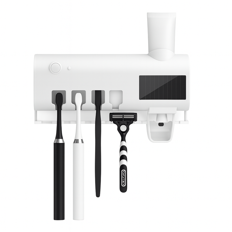 Esterilizador UV Automático para Escova de Dentes com Dispenser de Pasta + Frete Grtis