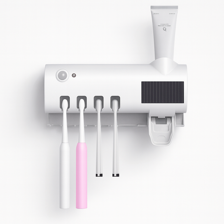 Esterilizador UV Automático para Escova de Dentes com Dispenser de Pasta + Frete Grtis