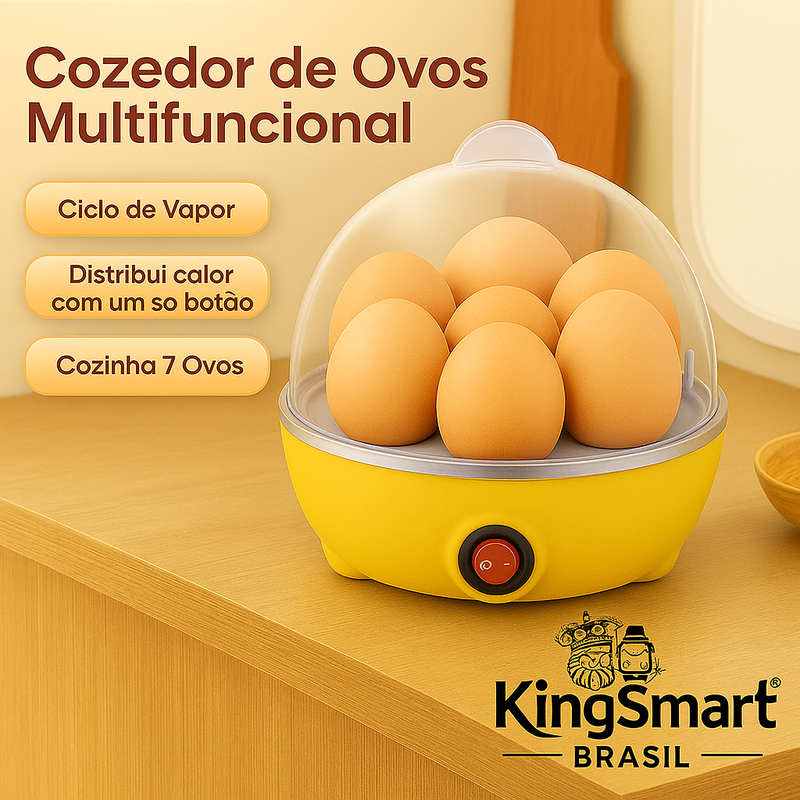 Cozedor de Ovos Elétrico Multifuncional a Vapor para Café da Manhã + FRETE GRÁTIS