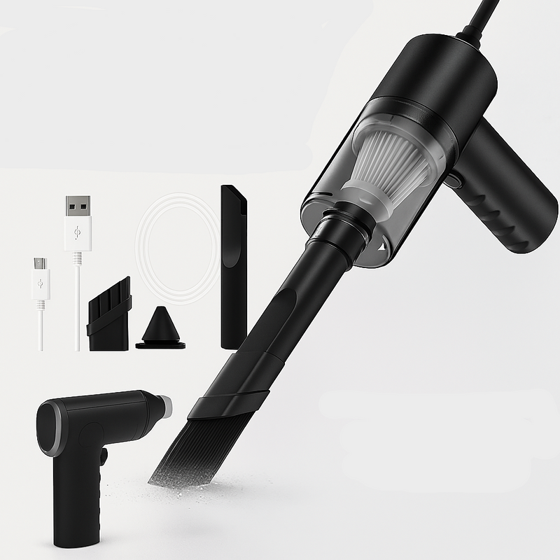 Mini Aspirador Portátil 6000PA para Carro, Casa e Teclado + FRETE GRÁTIS