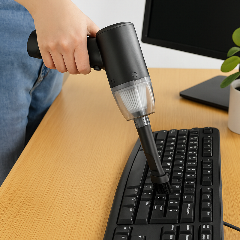 Mini Aspirador Portátil 6000PA para Carro, Casa e Teclado + FRETE GRÁTIS
