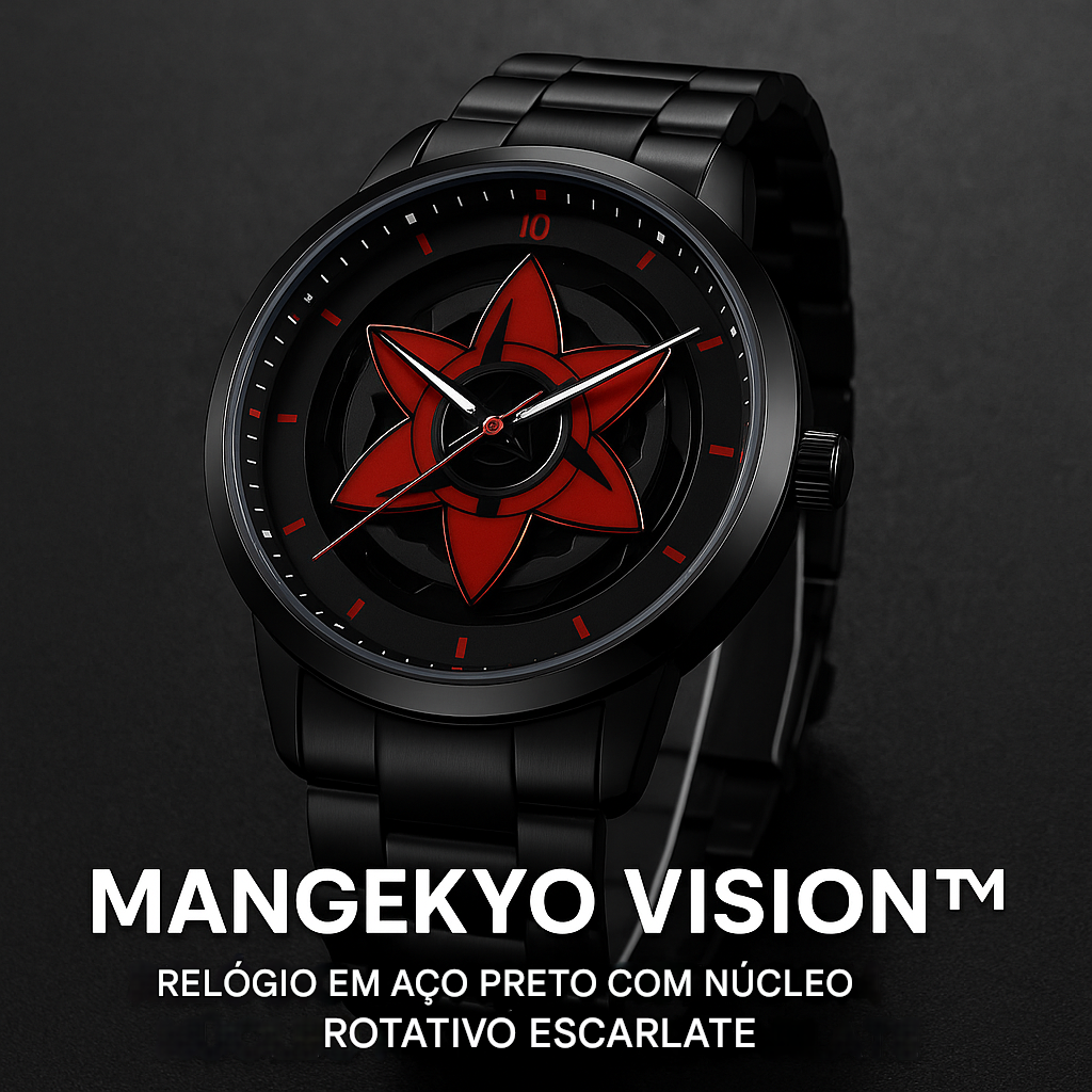 Relógio Masculino Mangekyo Sharingan™ – Núcleo Rotativo Escarlate