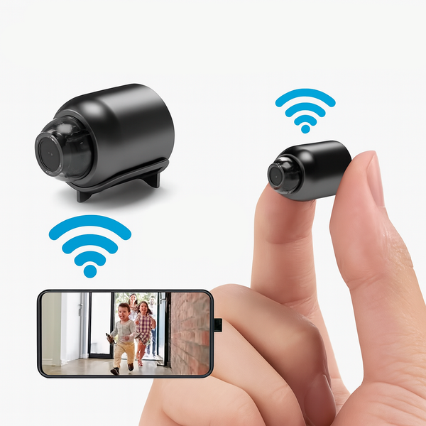 Câmera Mini Wi-Fi 1080P com Visão Noturna e Monitoramento de Segurança em Tempo Real