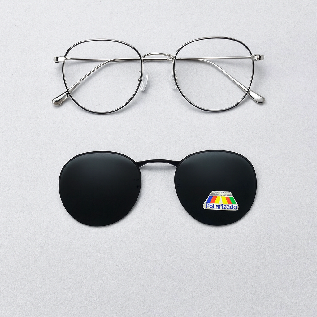 Óculos MagVision 3 em 1™ - Armação com Clip Magnético (Aceita lentes de Grau)
