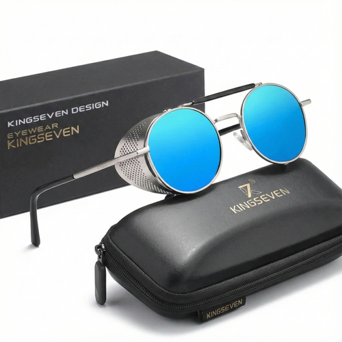 Óculos de Sol KINGSEVEN SYEWAR Redondo – Polarizado UV400 Retro Unissex