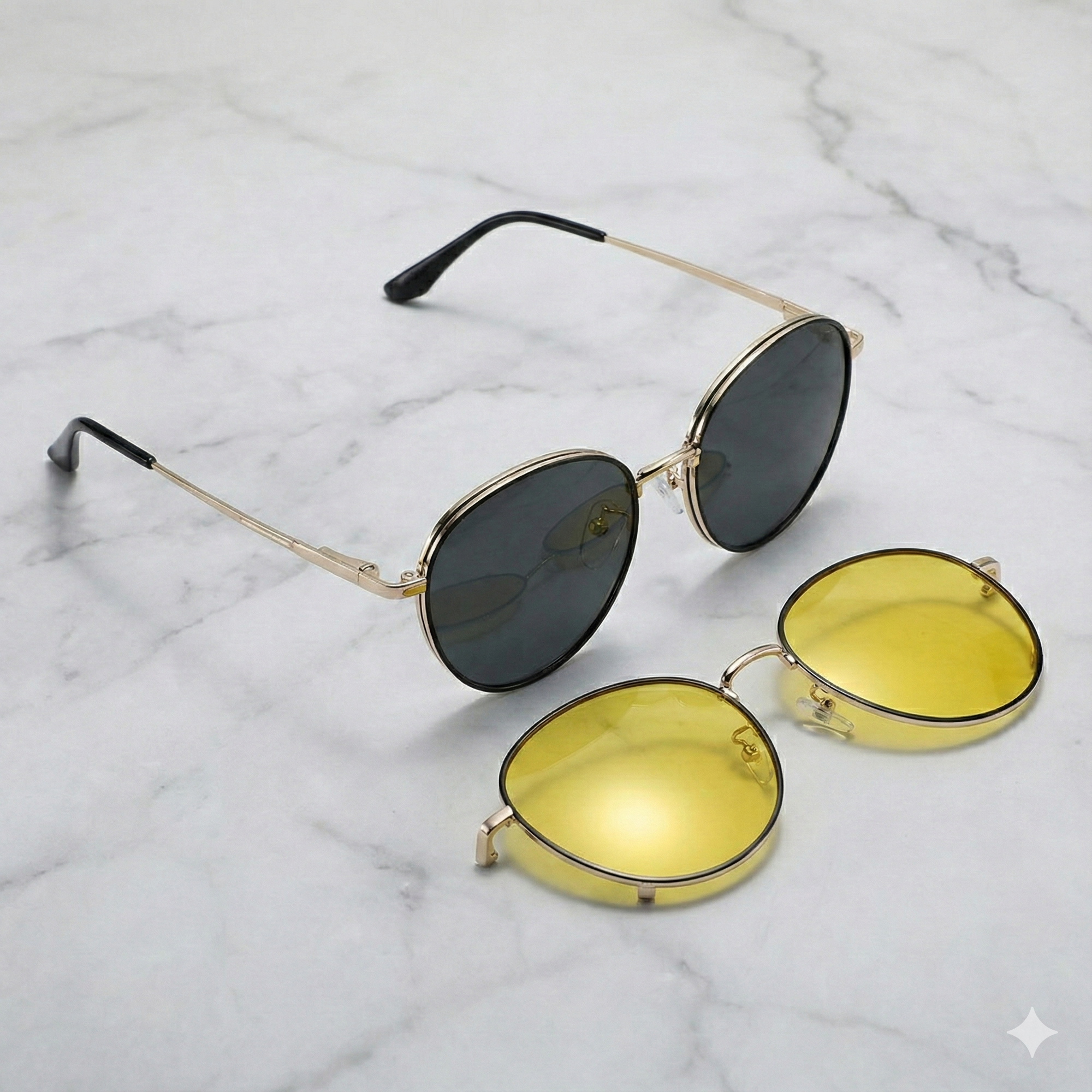 Óculos MagVision 3 em 1™ - Armação com Clip Magnético (Aceita lentes de Grau)