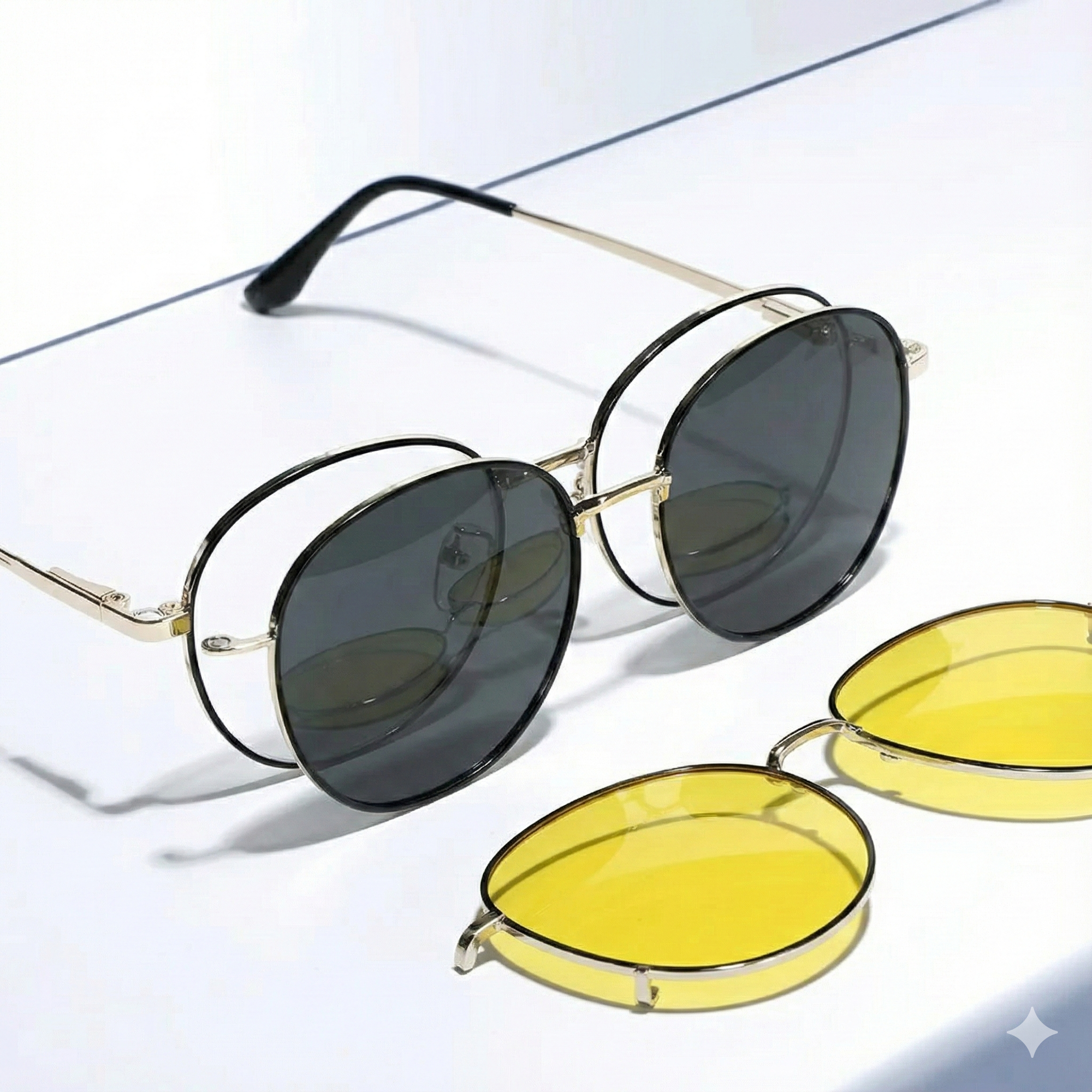 Óculos MagVision 3 em 1™ - Armação com Clip Magnético (Aceita lentes de Grau)