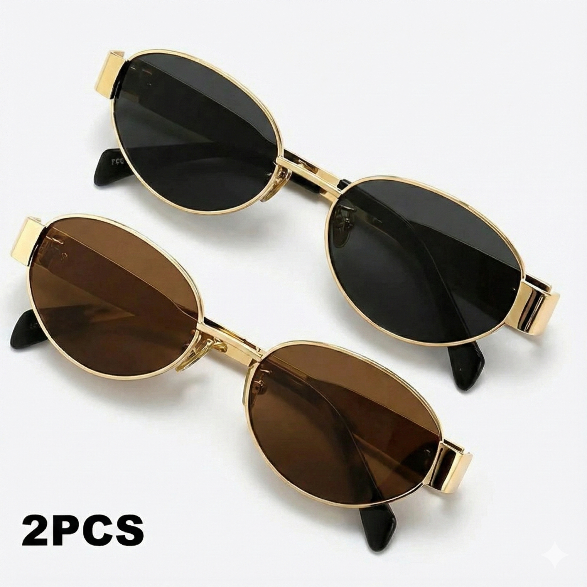 Óculos de Sol Lunaris™ Fashion – Estilo Retrô Oval Clássico com Proteção UV400 [COMPRE 1 E LEVE 2]