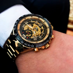 Relógio Masculino Azure Skeleton™ Golden