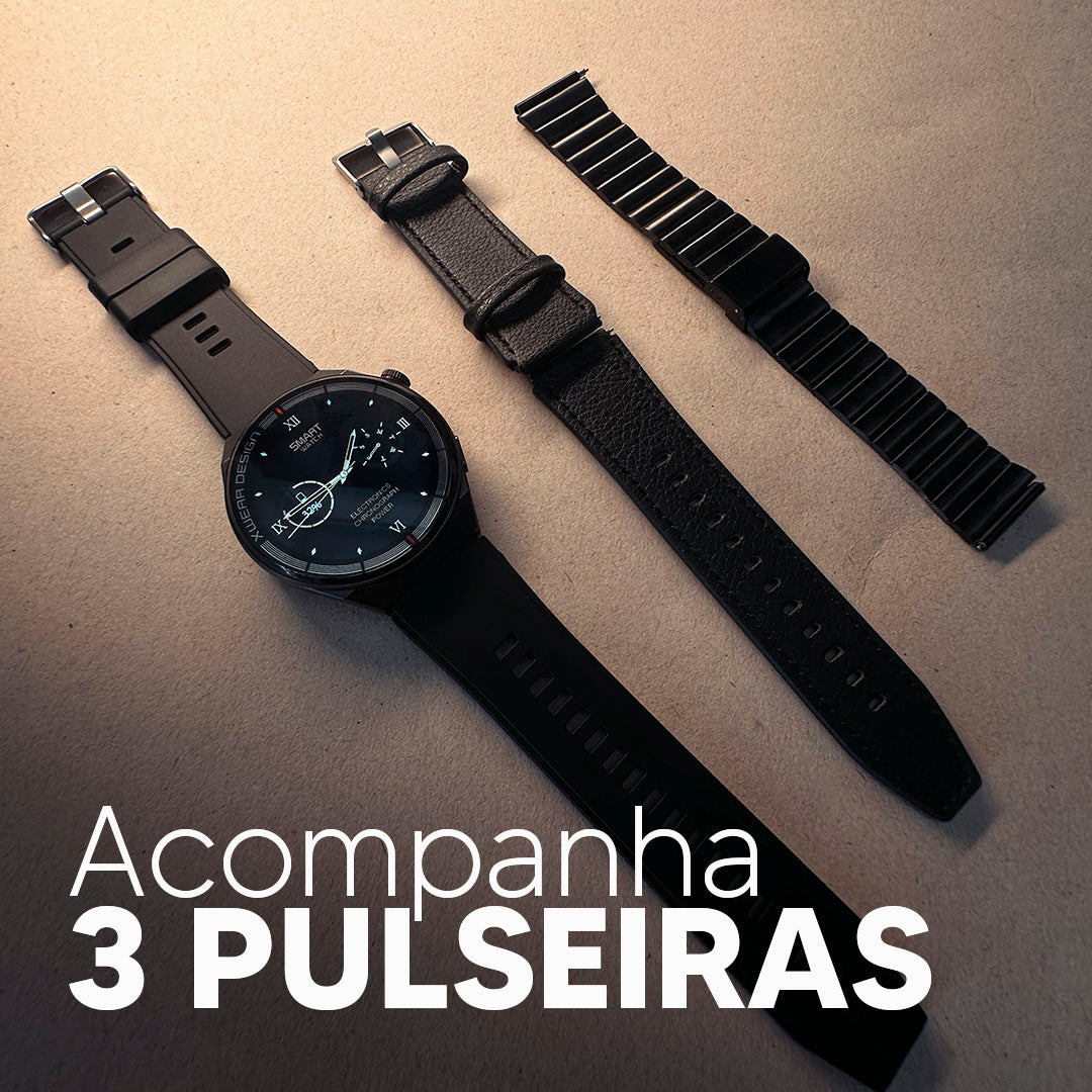 Design Executivo, 3 Pulseiras, Monitoramento de Saúde e Mais