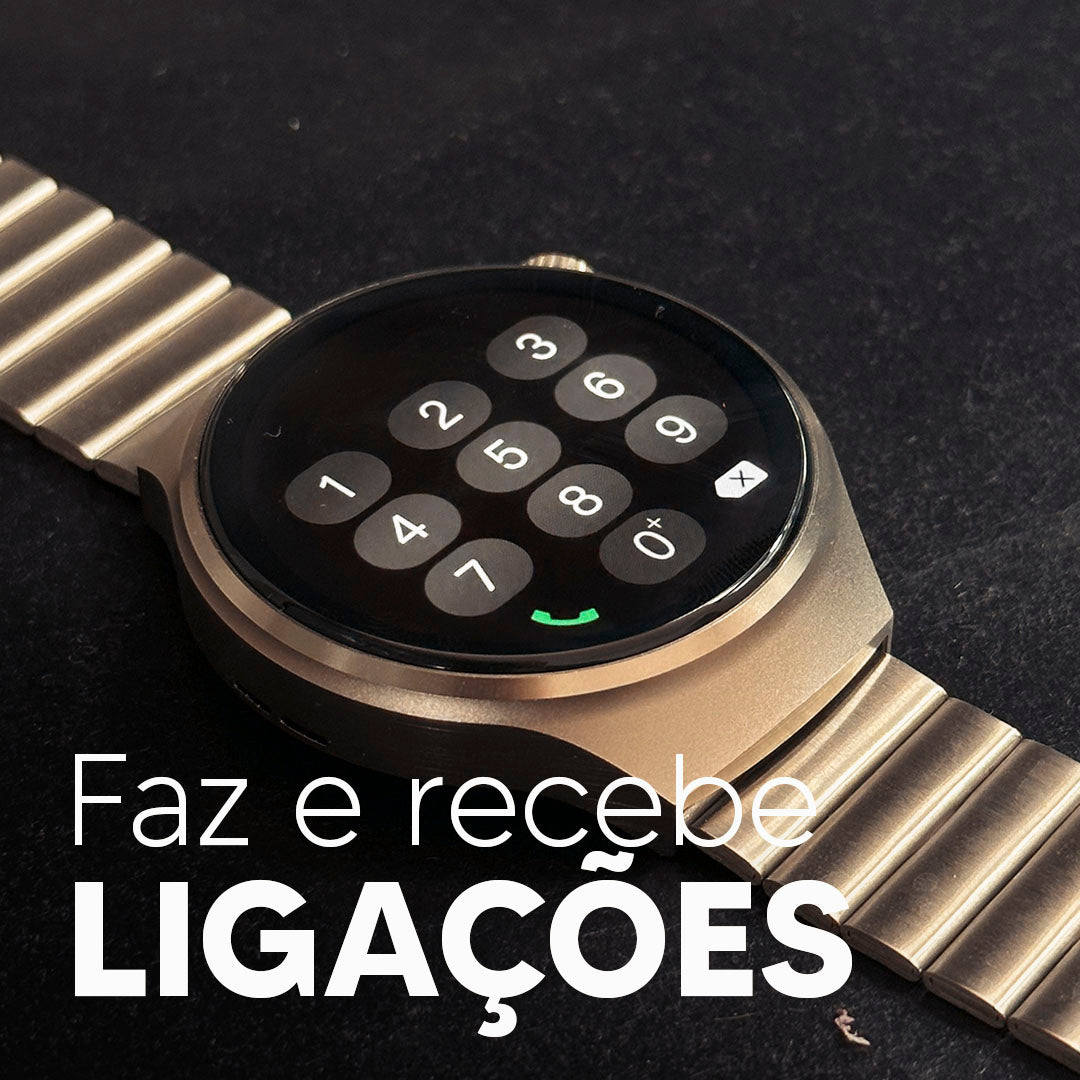 Design Redondo, Tela Nível AMOLED com 3 Pulseiras