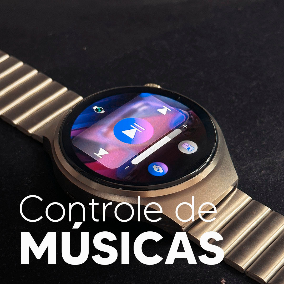 Design Redondo, Tela Nível AMOLED com 3 Pulseiras