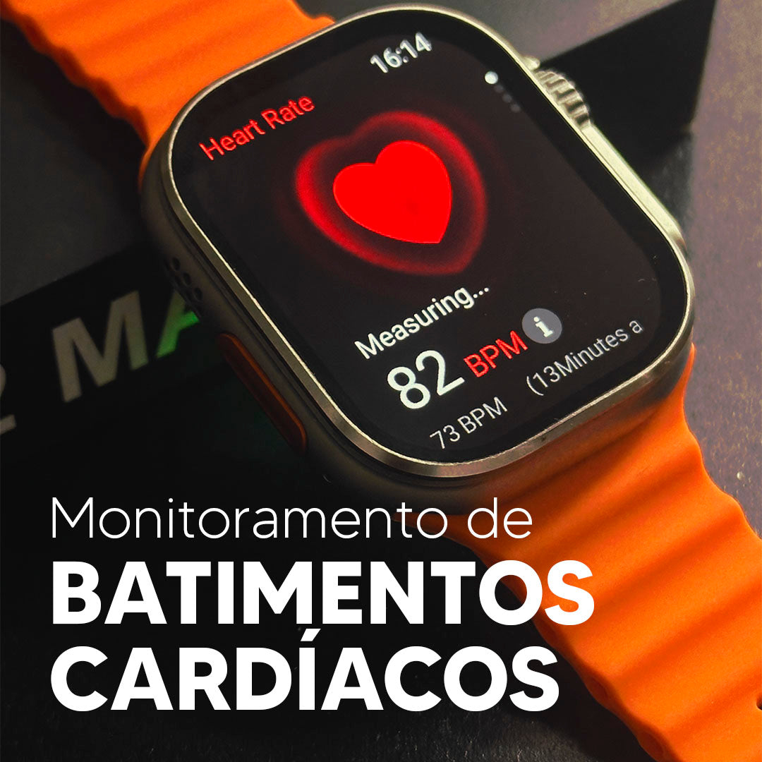 Ultra 2 Max - Smartwatch com Tela AMOLED, Função 2 Gestos e CPU Dual Core