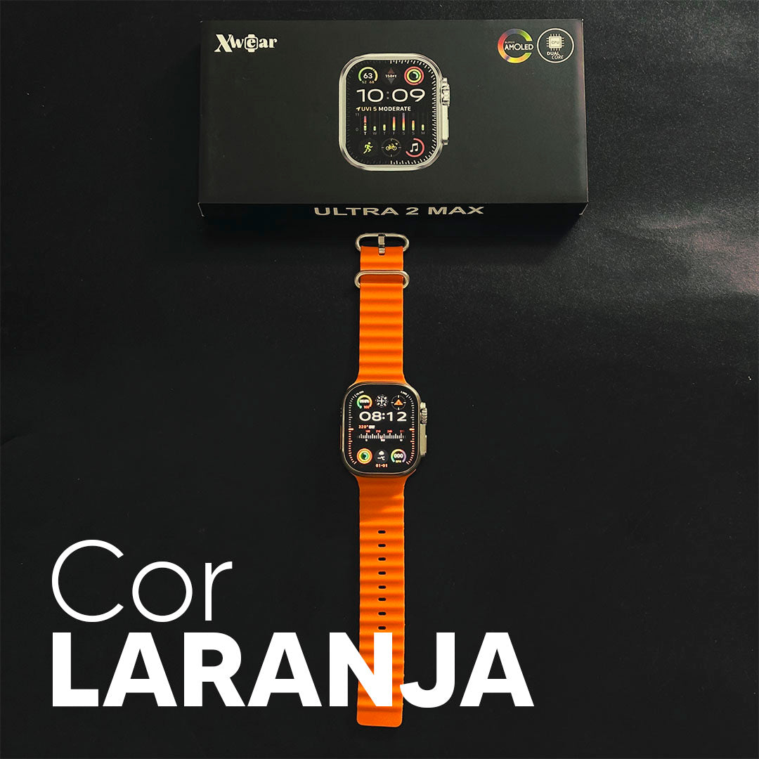 Ultra 2 Max - Smartwatch com Tela AMOLED, Função 2 Gestos e CPU Dual Core