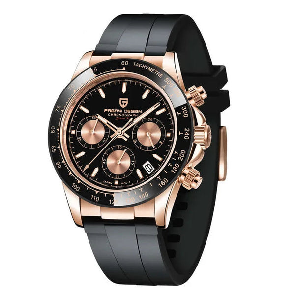 Pagani Design V2 40mm – Relógio Retrô com Vidro Safira, Cronógrafo e Aço Inoxidável
