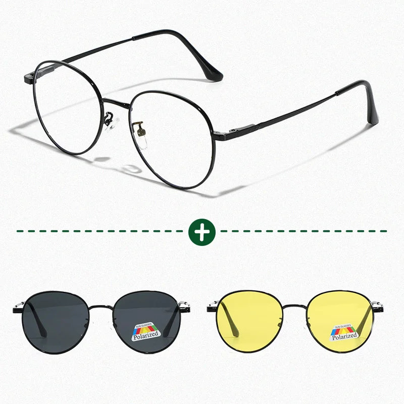 Óculos MagVision 3 em 1™ - Armação com Clip Magnético (Aceita lentes de Grau)