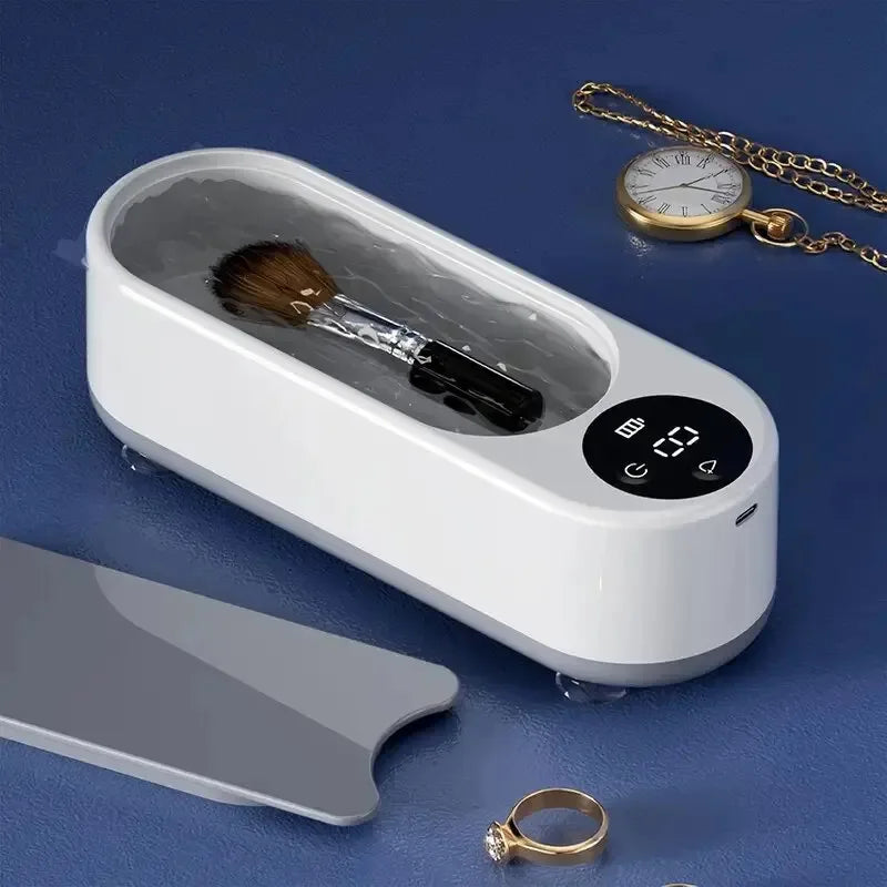 Limpador de Óculos Automático 360° – Cuba Ultrassônica Portátil USB