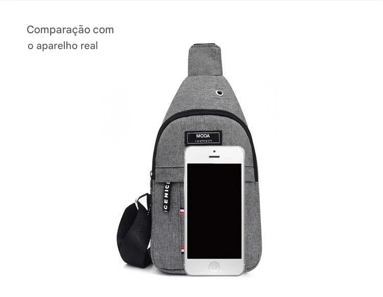 Pochete Masculina Impermeável com Alça Ajustável – Ideal para Viagens, Corrida, Trilhas e Ciclismo + Frete Gratis