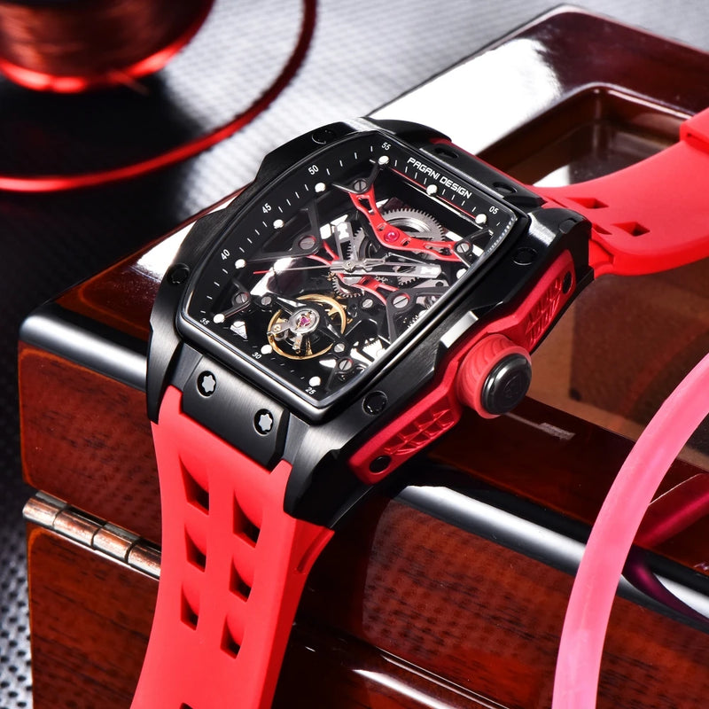 Relógio Pagani Design Alien Hollow PD-YS018 Vermelho