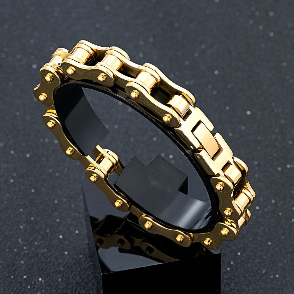 Bracelete GS MotorChain™ – Estilo Exclusivo, Série Limitada