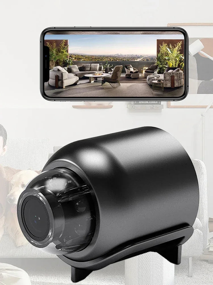 Câmera Mini Wi-Fi 1080P com Visão Noturna e Monitoramento de Segurança em Tempo Real