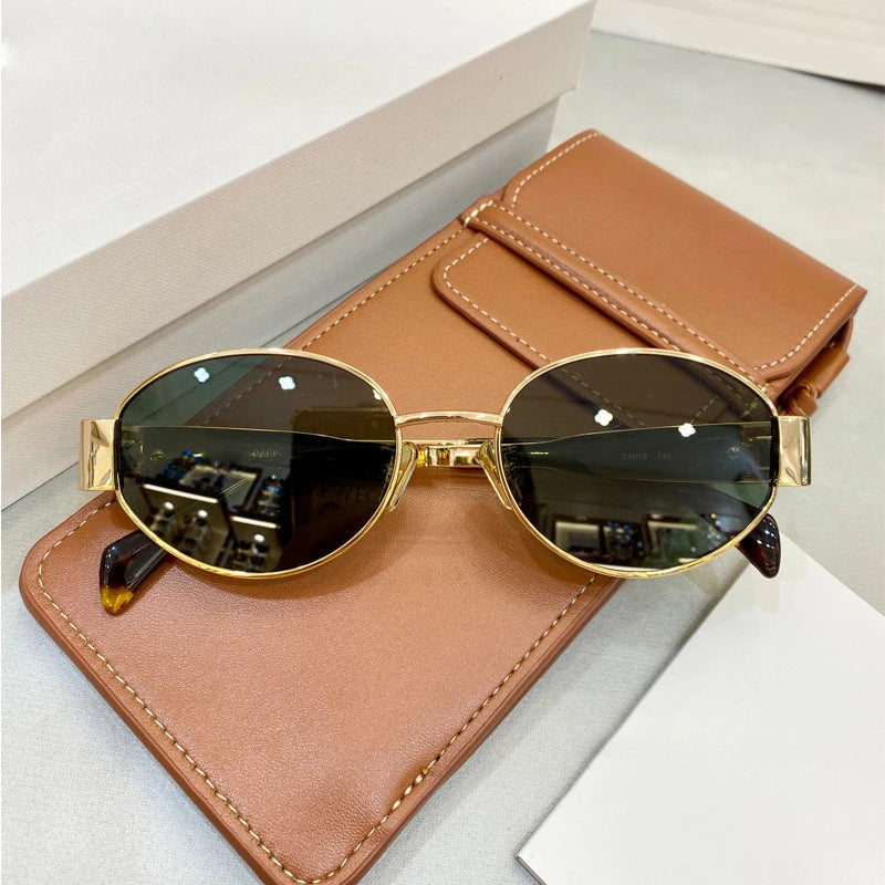 Óculos de Sol Lunaris™ Fashion – Estilo Retrô Oval Clássico com Proteção UV400 [COMPRE 1 E LEVE 2]