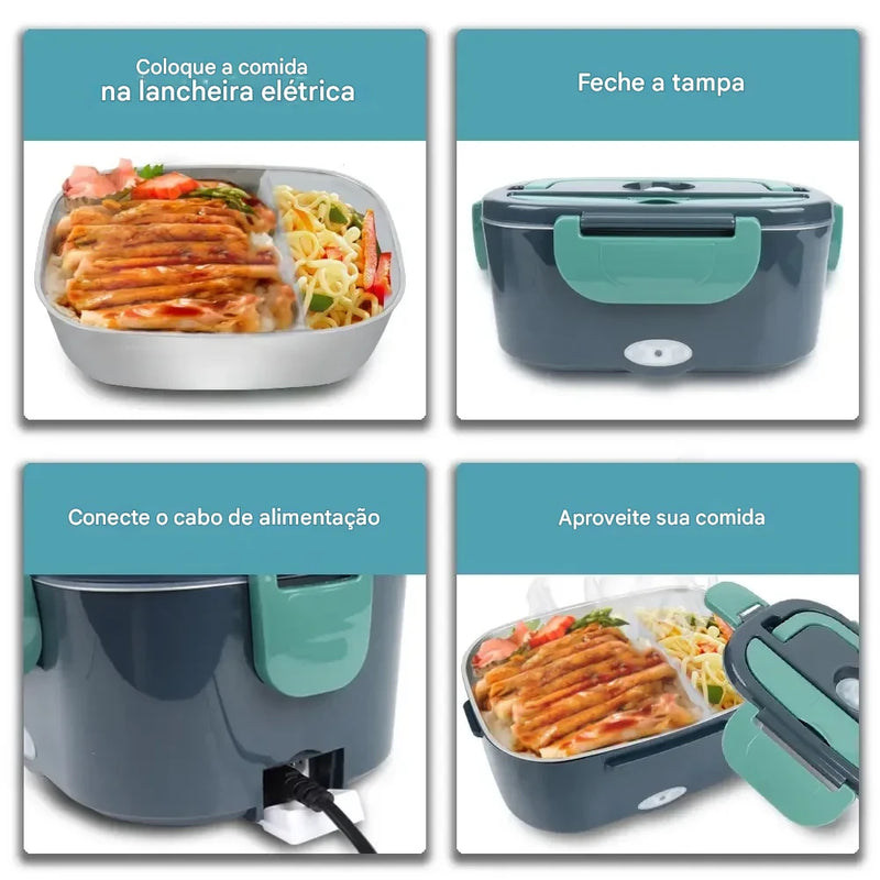 Marmita Elétrica 1.5L Inox 60W – Comida Quente em Qualquer Lugar + Frete Grátis