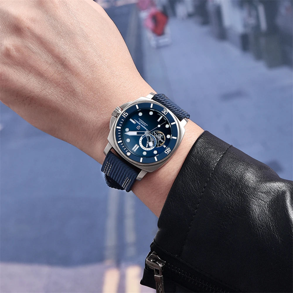 Pagani Design PD1736 "Heritage" | Relógio Automático Diver 200m em Safira & Aço Blue