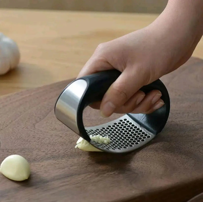 Espremedor de Alho Inox Manual – Prático e Ergonômico para Cozinha + FRETE GRÁTIS