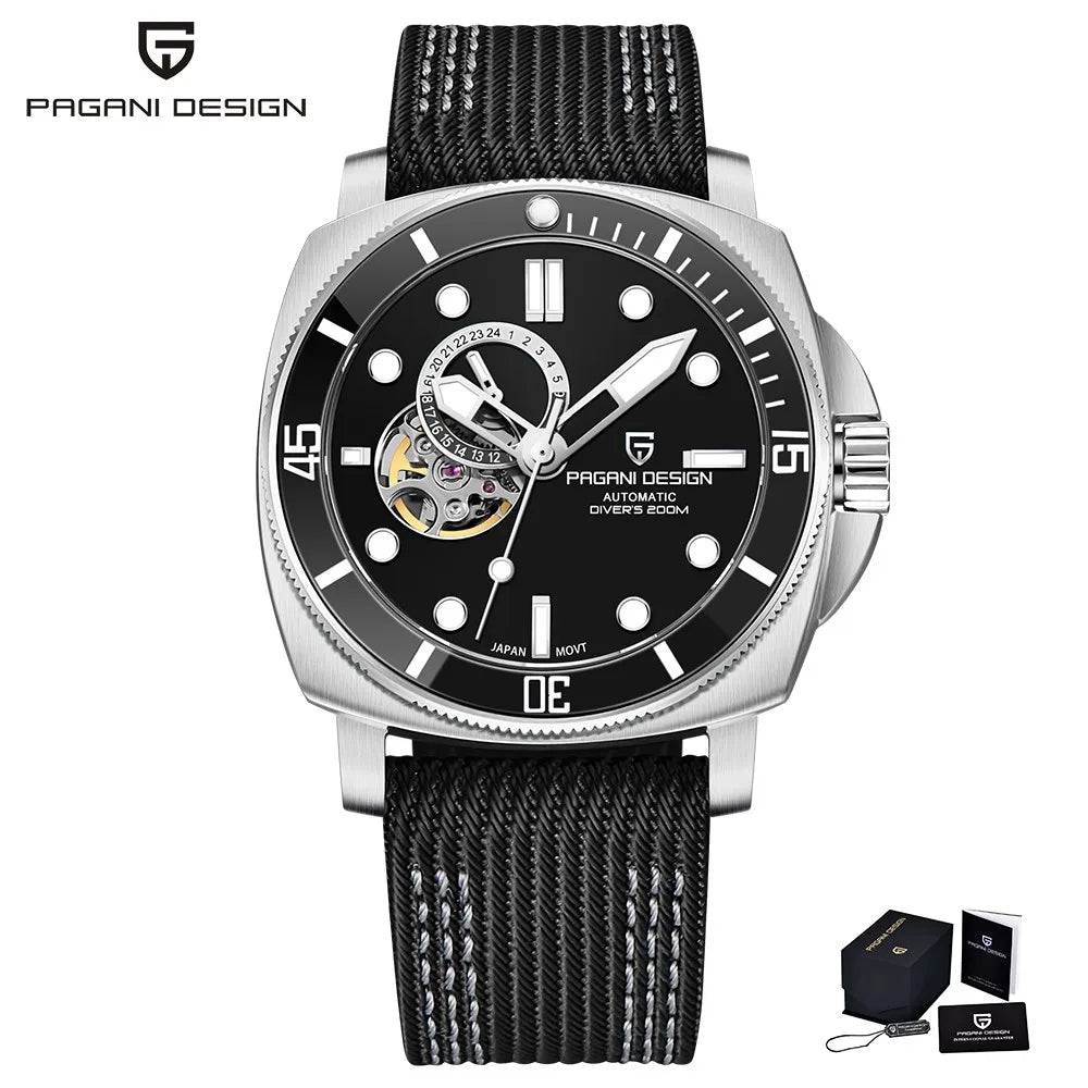 Pagani Design PD1736 "Heritage" | Relógio Automático Diver 200m em Safira & Aço Blue