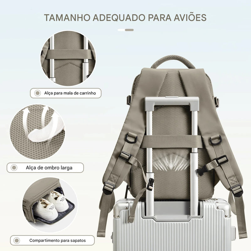 Mochila Compacta 40x20x25 com Compressão a Vácuo + Frete Grátis